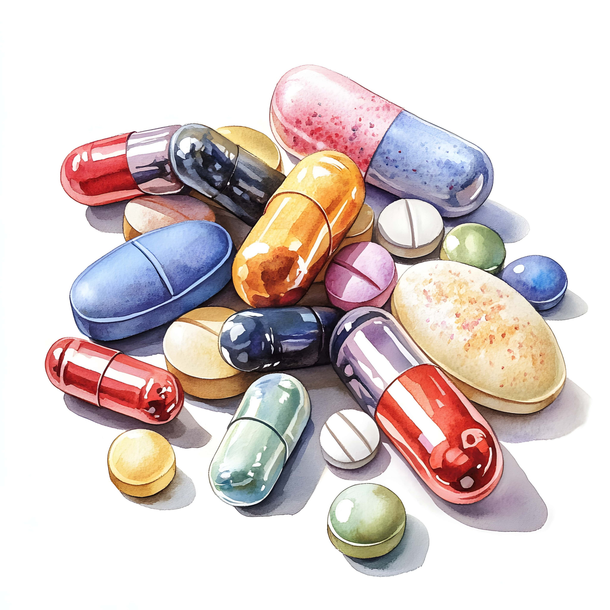 Medication and supplement review: pills and pill organizer